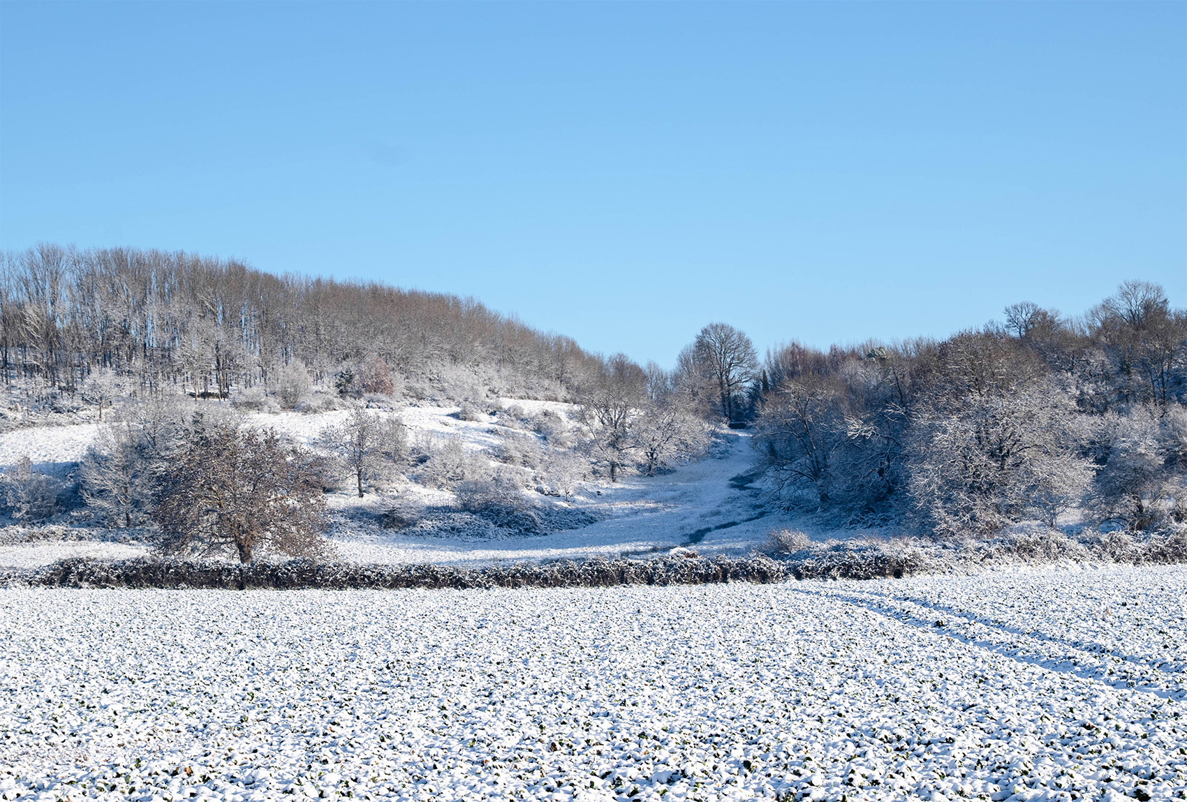 Exireuil sous son manteau neigeux