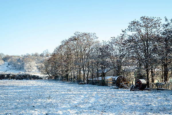 Exireuil sous la neige en janvier 2026